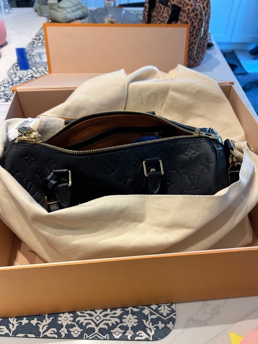 Louis Vuitton Speedy Soft 30 Black Monogram Empreinte Leather Crossbody - Picture 9 of 10